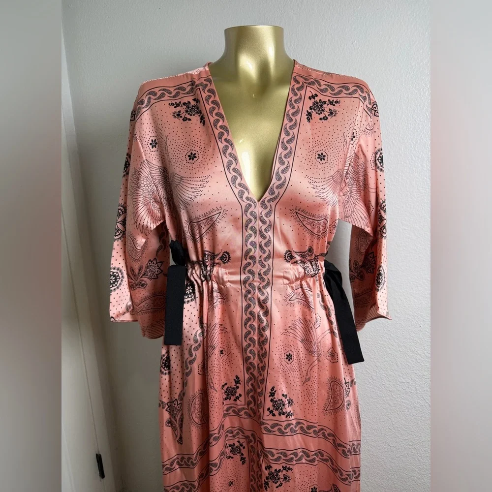Sandro Galy Paisley-print Dress Size 34 - Picture 4 of 16